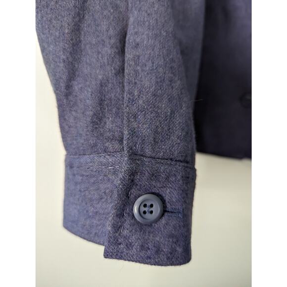 Vintage 90s Pendleton Wool Blazer Jacket Purple Cropped Minimalist Fully Lined - Picture 8 of 9